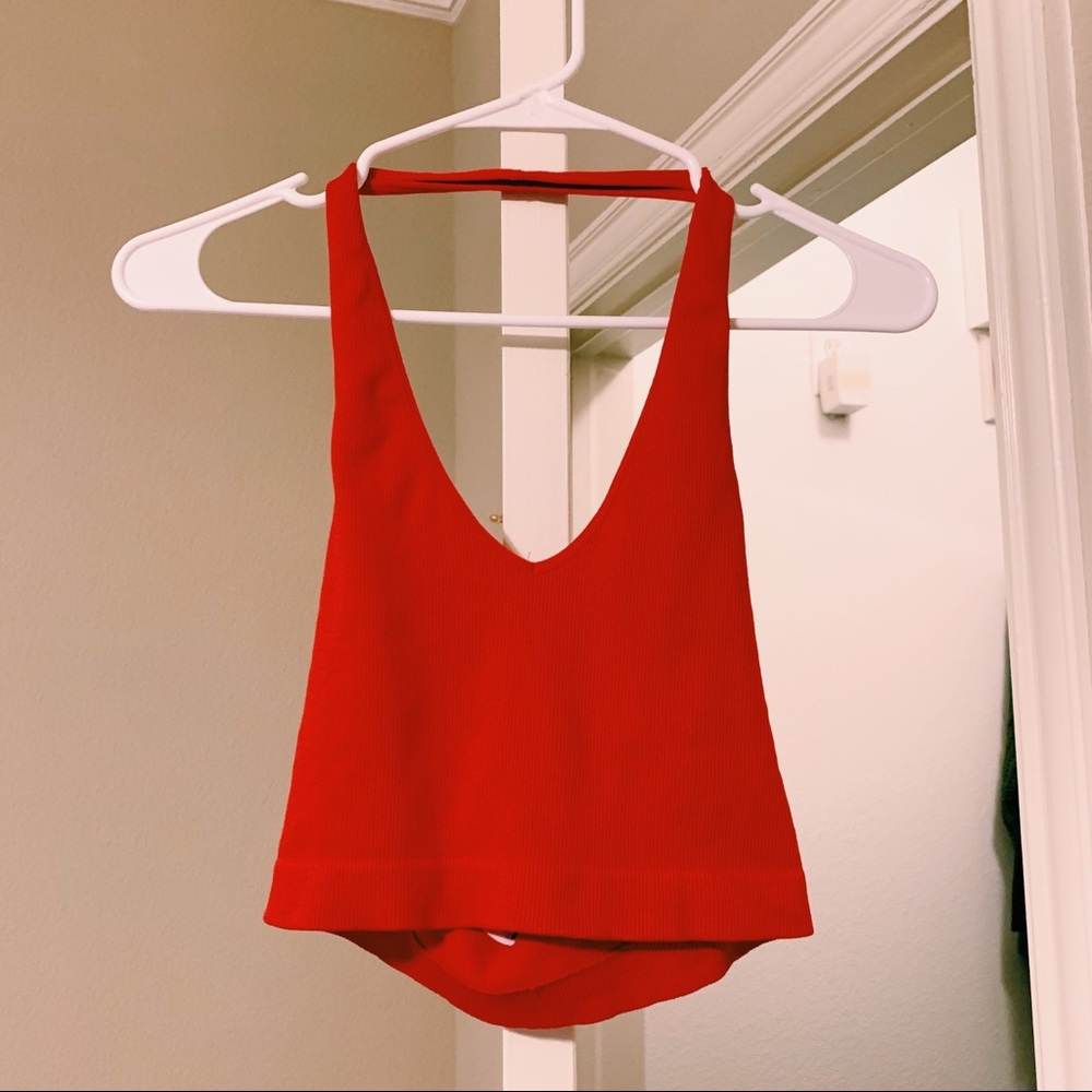 Forever 21 Stretchy Halter Crop Top